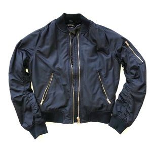TOPSHOP Bomber Jacket (Navy Blue)
